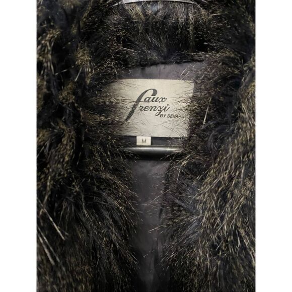 Faux Frenzi by Dena Vintage Fur Vest Fall Sz Medium - Picture 4 of 9